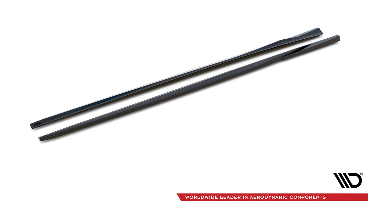 Street+ Seitenschweller Leisten V.2 passend für Audi S3 / A3 S-Line Sportback 8V / 8V Facelift schwarz Hochglanz – Ansicht 5