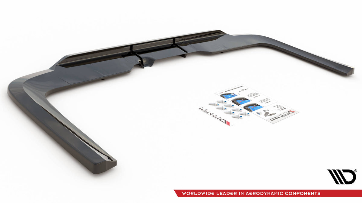 Street+ Mittlerer Diffusor RACE passend für Mercedes-Benz V-Klasse AMG-Line W447 Facelift schwarz Hochglanz – Ansicht 9