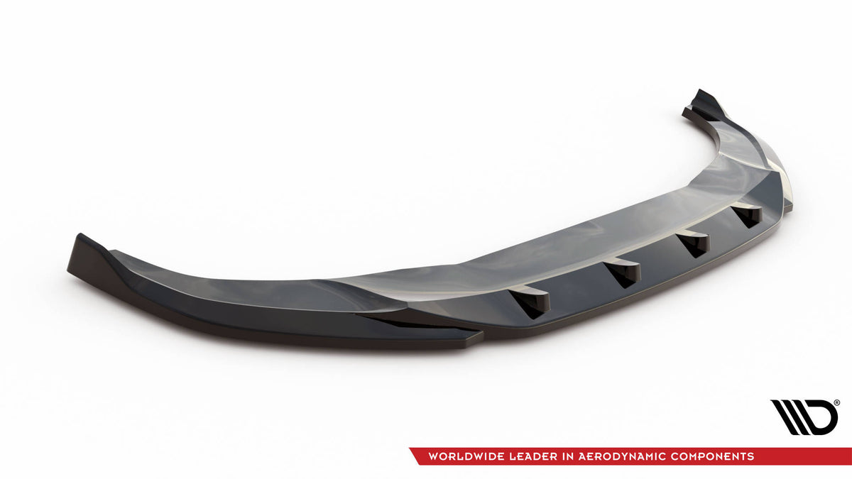 Street+ Spoilerlippe Front Ansatz V.3 passend für Audi Q3 Sportback / SUV S-Line F3 schwarz Hochglanz – Ansicht 5