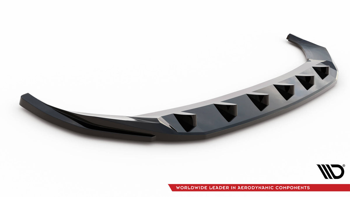 Street+ Spoilerlippe Front Ansatz V.2 passend für Audi SQ5 / Q5 S-Line SUV / Sportback Mk2 Facelift schwarz Hochglanz – Ansicht 5