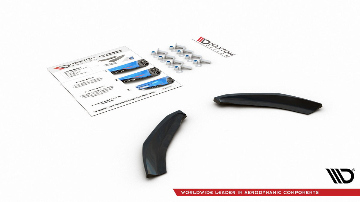 Heck Ansatz Flaps Diffusor passend für VW Polo GTI Mk6  schwarz Hochglanz – Ansicht 11