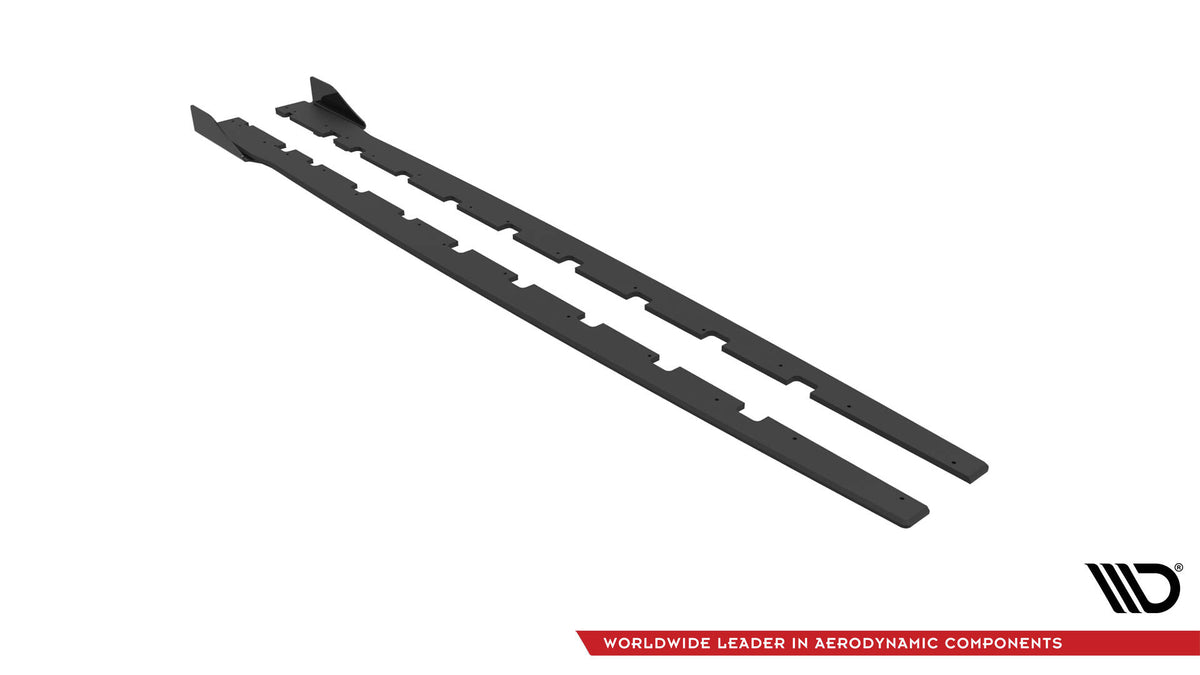 Street Pro Street+ Seitenschweller Leisten + Flaps passend für BMW 1er M-Paket / M135i / 128ti F40 schwarz Hochglanz – Ansicht 6