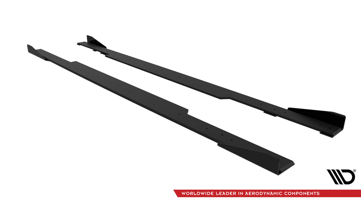 Street Pro Street+ Seitenschweller Leisten + Flaps passend für BMW 2 Coupe G42 schwarz Hochglanz – Ansicht 5