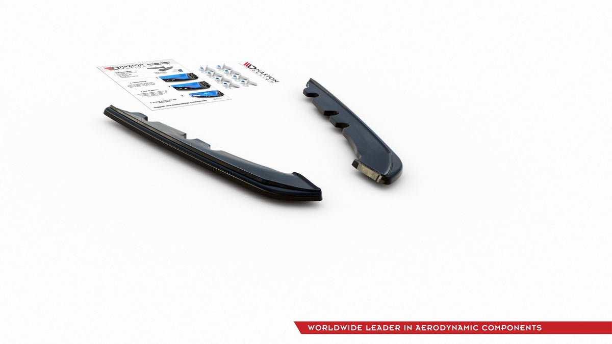 Heck Ansatz Flaps Diffusor passend für BMW 3er E91 Facelift schwarz Hochglanz – Ansicht 8