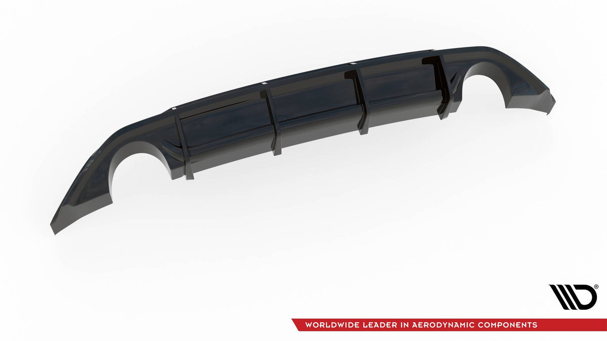 Diffusor Heck Ansatz V.3 passend für Hyundai I30 N Mk3 Hatchback schwarz Hochglanz – Ansicht 7