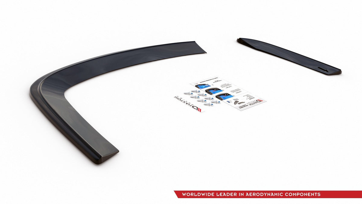 Heck Ansatz Flaps Diffusor passend für VOLKSWAGEN JETTA MK6 SEDAN vor Facelift schwarz Hochglanz – Ansicht 1