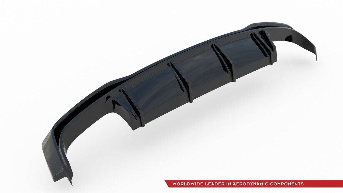 Diffusor Heck Ansatz passend für Audi A7 S-Line C8 / S7 C8 schwarz Hochglanz – Ansicht 5