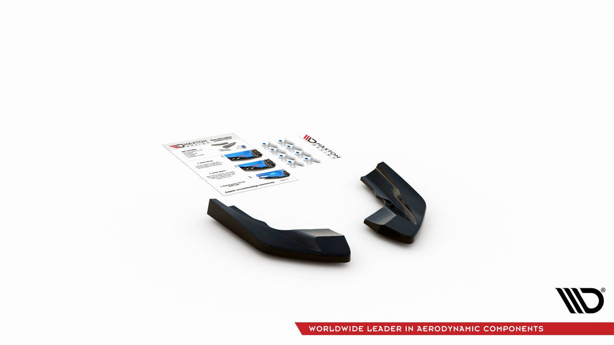 Heck Ansatz Flaps Diffusor V.2 passend für VW Golf R Hatchback Mk8 Facelift schwarz Hochglanz – Ansicht 8
