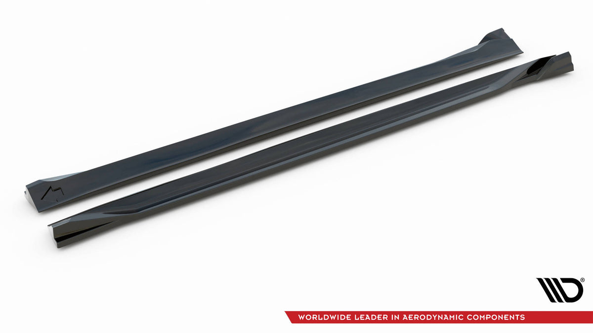 Street+ Seitenschweller Leisten passend für Volvo XC60 R-Design Mk2 Facelift schwarz Hochglanz – Ansicht 6