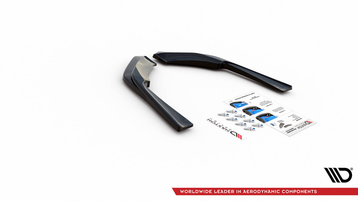 Heck Ansatz Flaps Diffusor passend für Infiniti Q60 S Mk2 schwarz Hochglanz – Ansicht 5