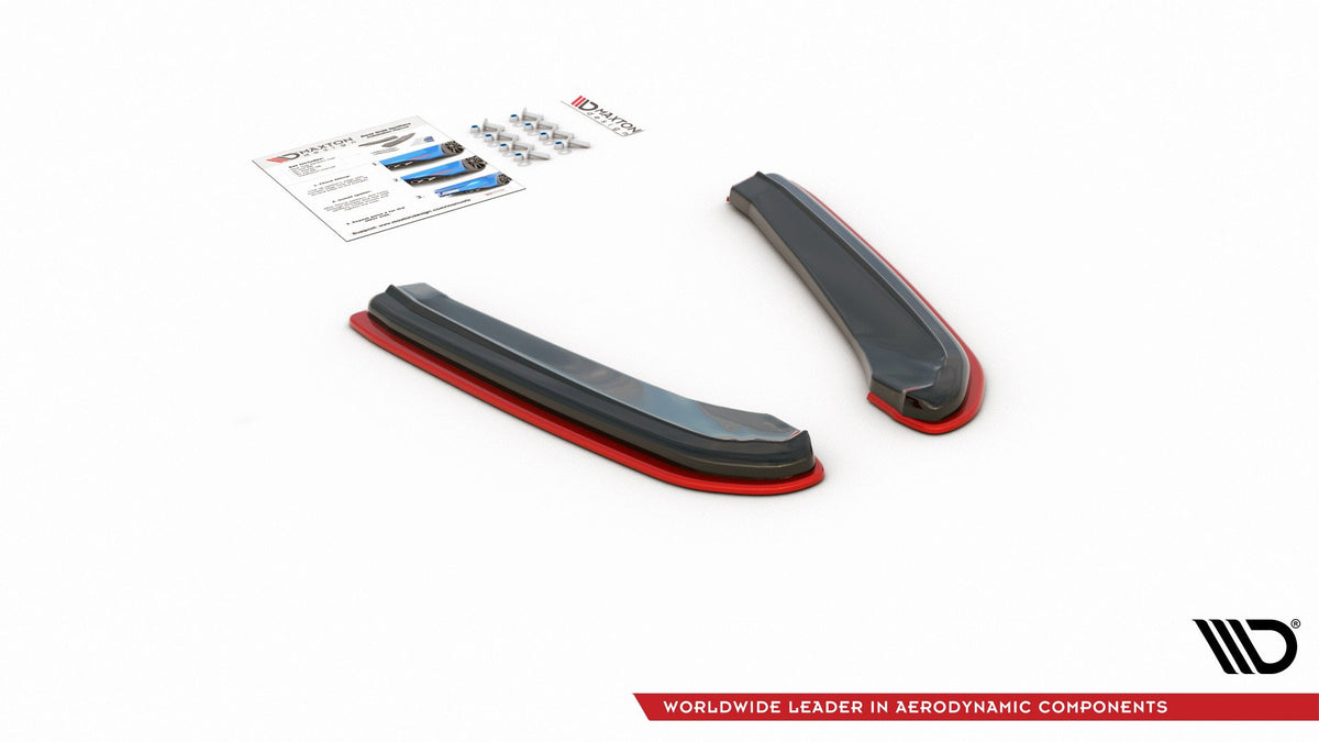 Heck Ansatz Flaps Diffusor V.4 passend für Seat Leon Cupra Mk3 FL Sportstourer schwarz Hochglanz – Ansicht 5