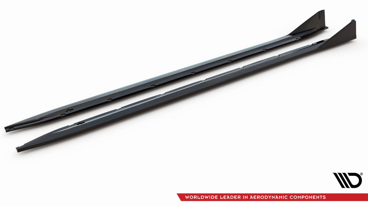 Street+ Seitenschweller Leisten passend für V.3 passend für CSL Look BMW M4 G82 / G82 Facelift schwarz Hochglanz – Ansicht 6