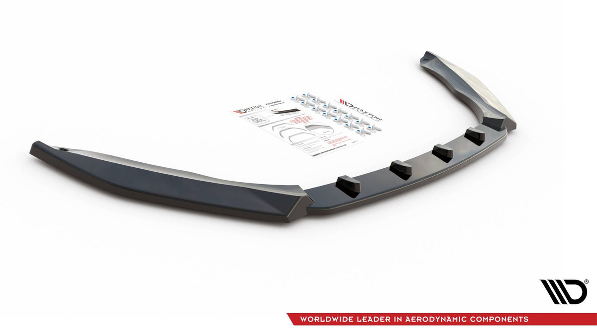 Street+ Spoilerlippe Front Ansatz V.3 passend für Skoda Octavia RS Mk3 schwarz Hochglanz – Ansicht 6