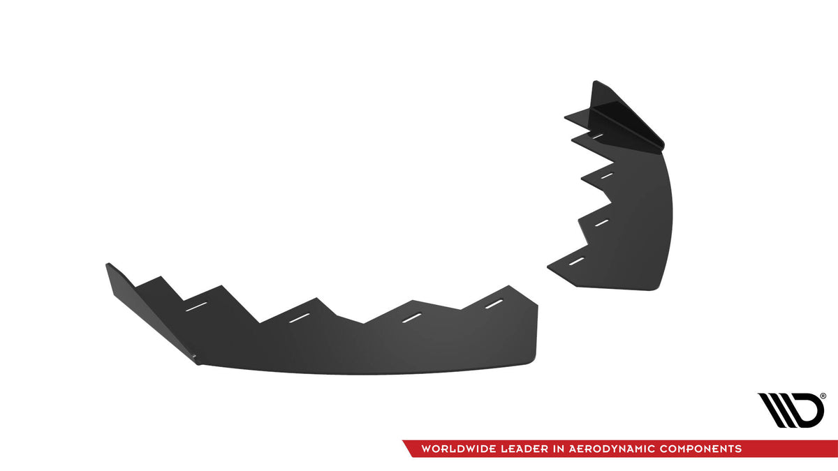 Front Stoßstange Flaps passend für VW Polo GTI Mk6 Facelift schwarz Hochglanz – Ansicht 5