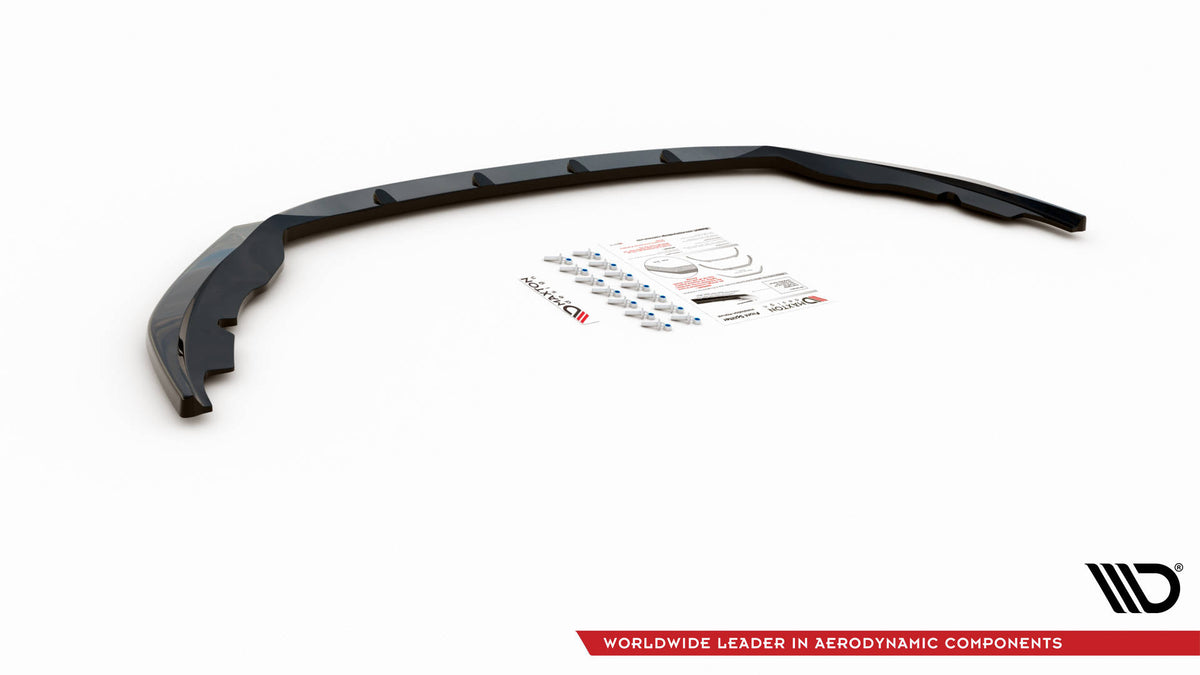 Street+ Spoilerlippe Front Ansatz V.2 passend für Skoda Fabia Mk3 schwarz Hochglanz – Ansicht 5