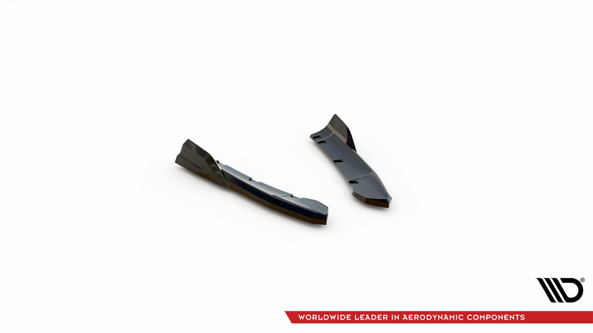 Heck Ansatz Flaps Diffusor passend für BMW X3 M-Paket G01 Facelift schwarz Hochglanz – Ansicht 5