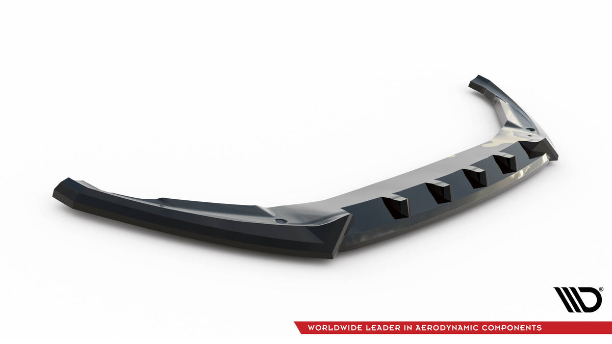 Street+ Spoilerlippe Front Ansatz passend für Ford Transit Courier Mk1 schwarz Hochglanz – Ansicht 5
