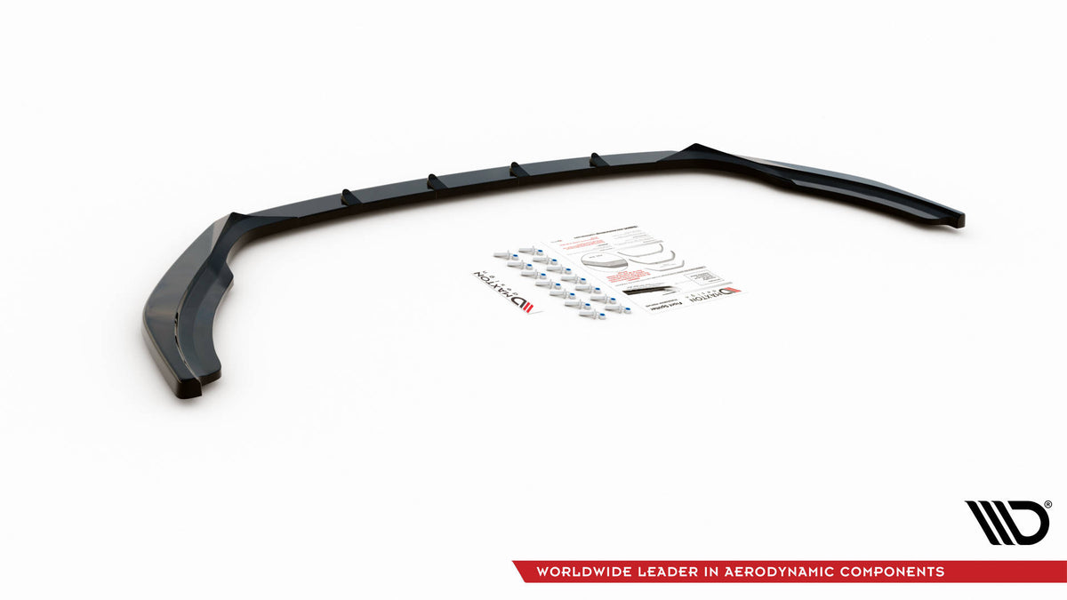 Street+ Spoilerlippe Front Ansatz passend für Skoda Fabia Mk3 Facelift schwarz Hochglanz – Ansicht 6