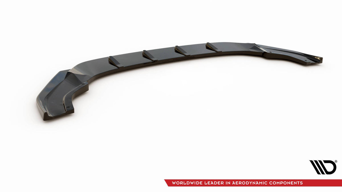 Street+ Spoilerlippe Front Ansatz passend für V.9 VW Golf R / R-Line Mk7 Facelift schwarz Hochglanz – Ansicht 5
