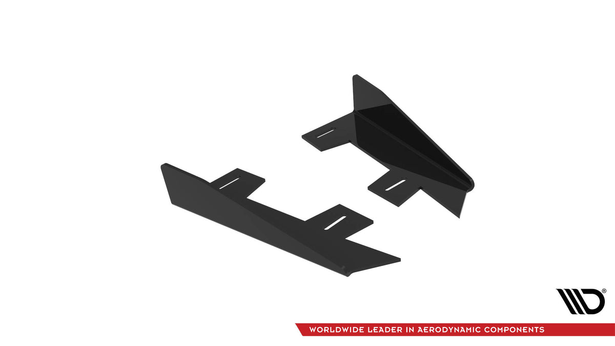 Hintere Seiten Flaps passend für Ford Mustang GT Mk7 schwarz Hochglanz – Ansicht 5