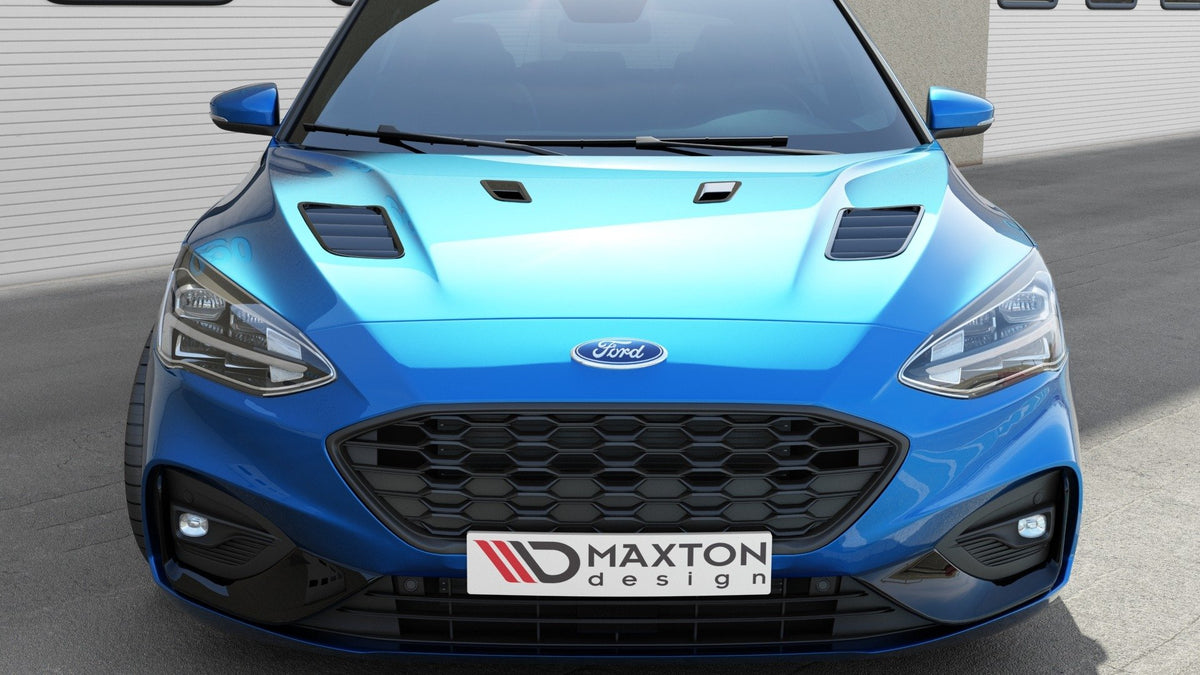 Motorhauben Luftschlitze Ford Focus ST-Line / ST Mk4 schwarz Hochglanz – Ansicht 1