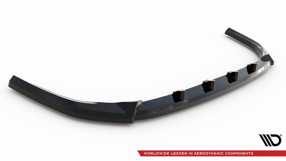 Street+ Spoilerlippe Front Ansatz V.1 passend für Toyota Highlander Mk4 schwarz Hochglanz – Ansicht 5