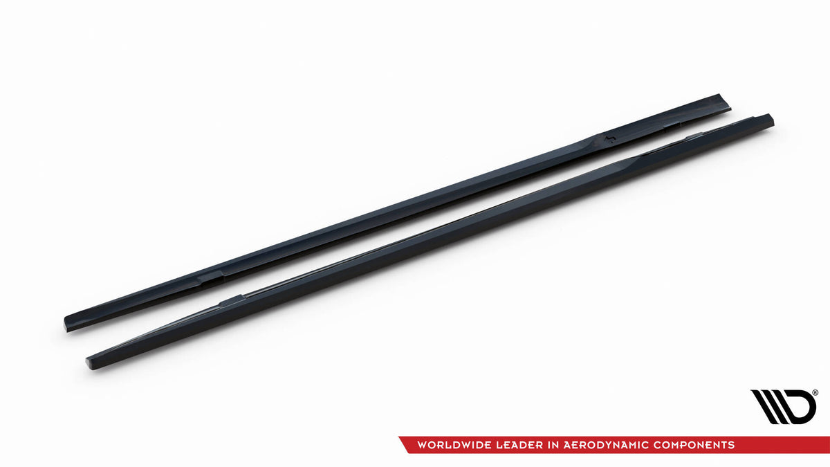 Street+ Seitenschweller Leisten passend für Porsche Taycan Turbo S Mk1  schwarz Hochglanz – Ansicht 5