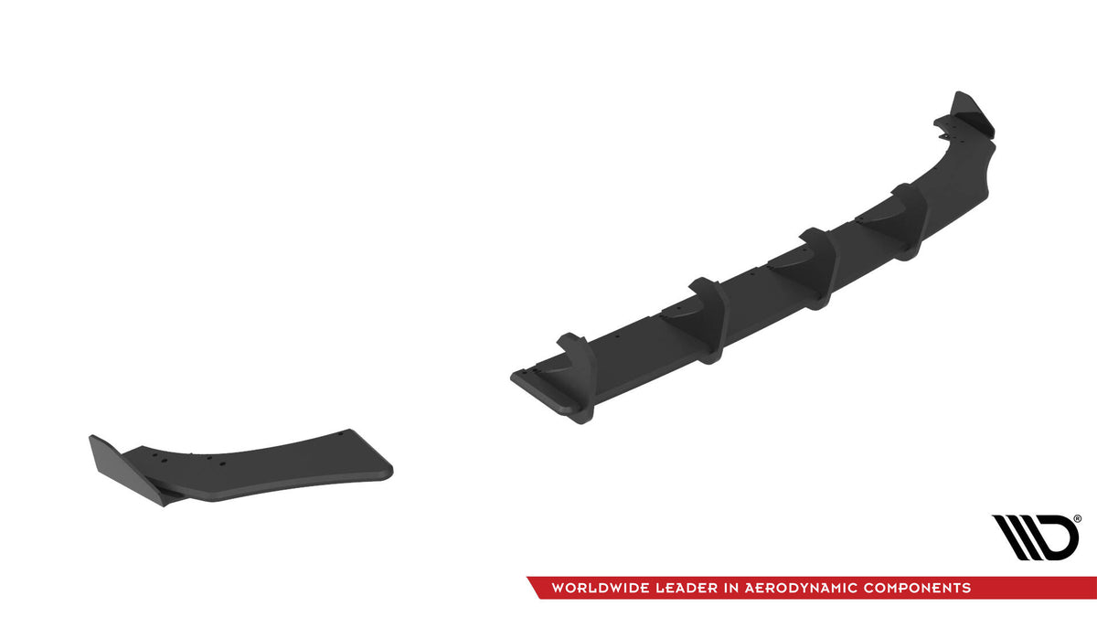 Street Pro Heckschürze + Flaps passend für VW Polo GTI Mk6 Facelift schwarz Hochglanz – Ansicht 5