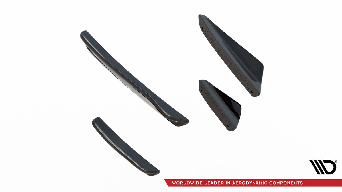 Stoßstangen Flaps Wings vorne Canards passend für Audi A3 S-Line Limousine / S3 Limousine 8Y Facelift – Ansicht 6
