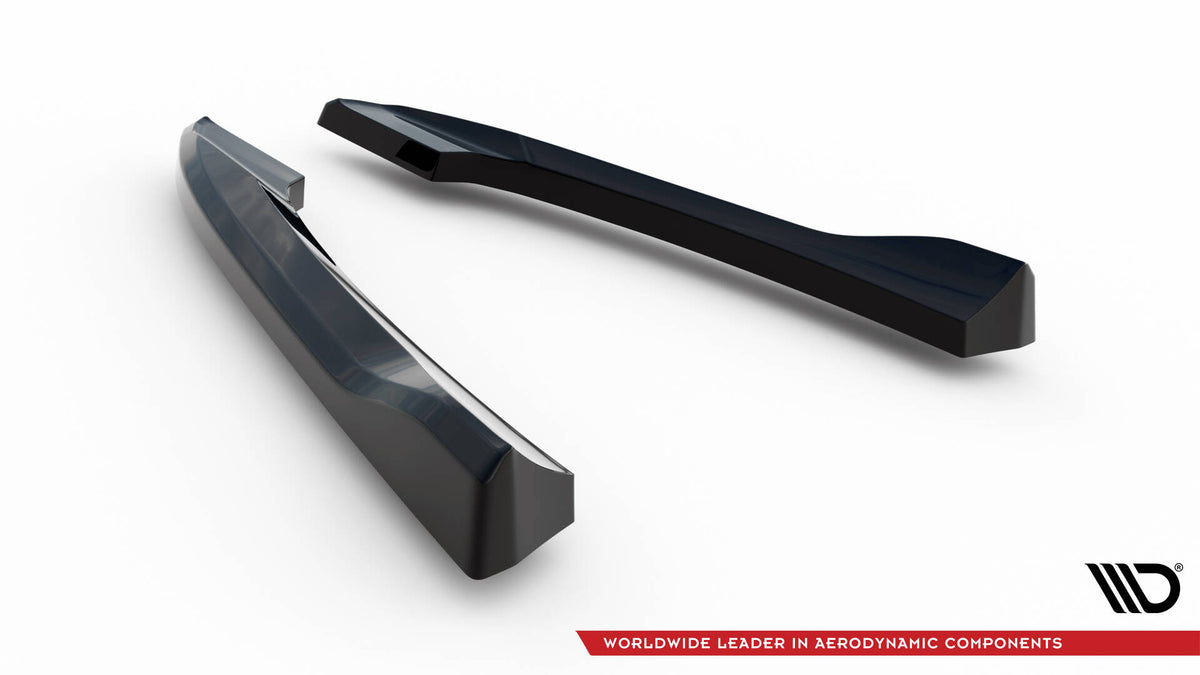 Heck Ansatz Flaps Diffusor V.2 passend für Audi S5 / A5 S-Line Coupe / Cabriolet 8T schwarz Hochglanz – Ansicht 6
