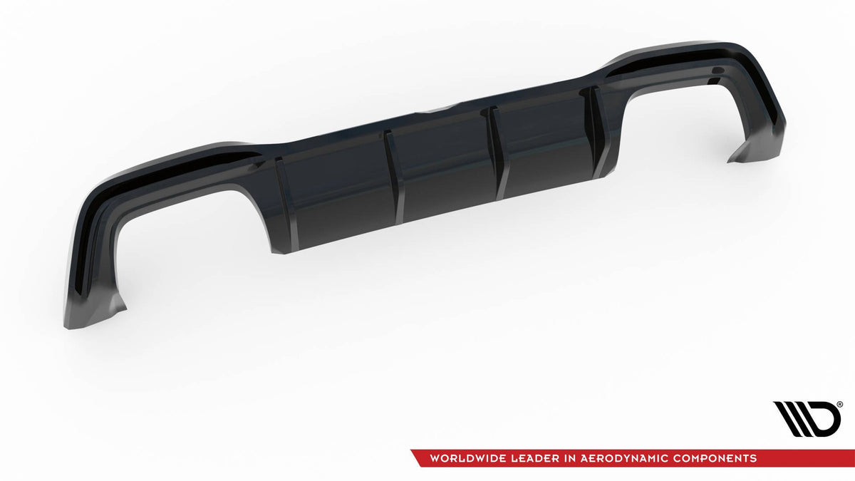 Diffusor Heck Ansatz V.2 passend für VW Golf R Hatchback Mk8 Facelift schwarz Hochglanz – Ansicht 5