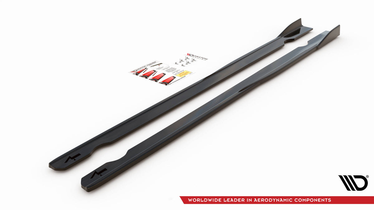 Street+ Seitenschweller Leisten V.2 passend für VW Golf R / R-Line Mk7 schwarz Hochglanz – Ansicht 6