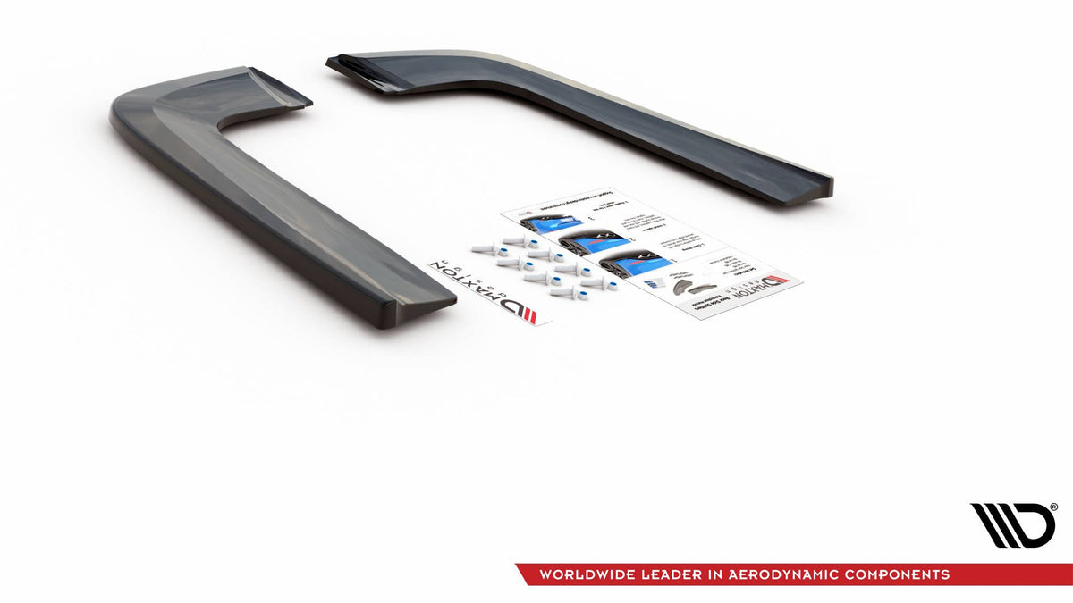 Heck Ansatz Flaps Diffusor V.2 passend für Mercedes-Benz V-Klasse AMG-Line W447 Facelift schwarz Hochglanz – Ansicht 7