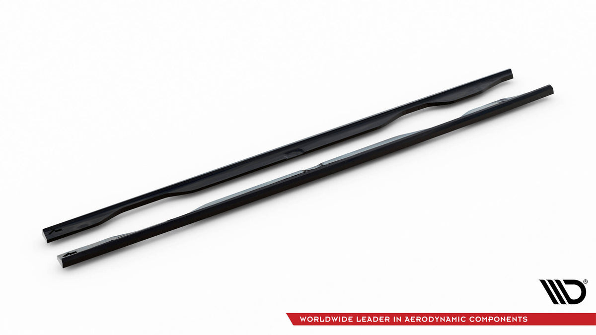 Street+ Seitenschweller Leisten passend für Renault Megane GT MK3 Facelift schwarz Hochglanz – Ansicht 5