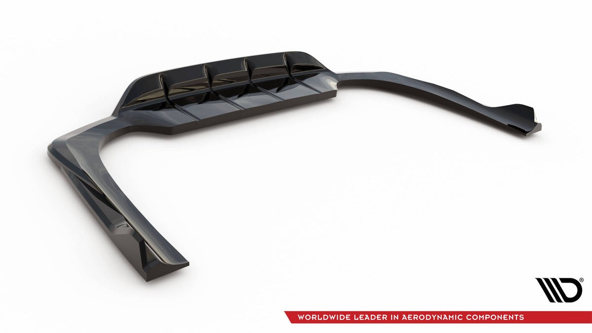 Street+ Mittlerer Diffusor RACE passend für Mercedes-Benz E AMG-Line Limousine / Kombi W214 schwarz Hochglanz – Ansicht 7