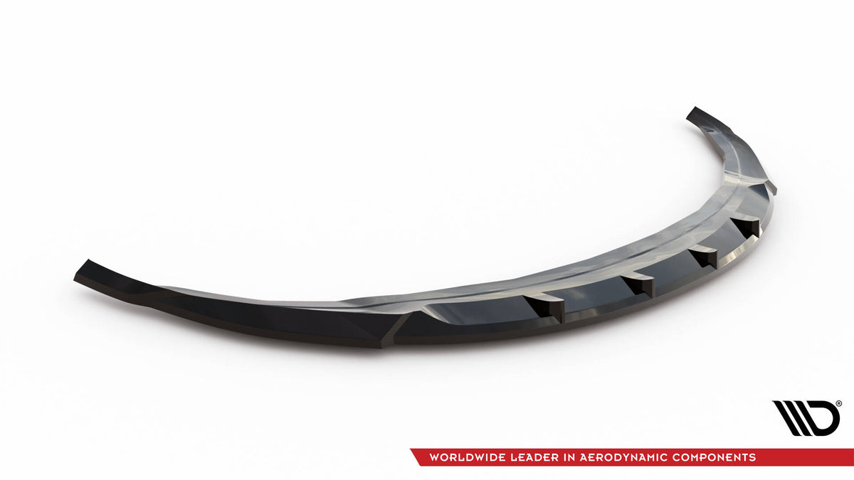 Street+ Spoilerlippe Front Ansatz passend für V.2 Tesla Model 3 Project HighlandFacelift schwarz Hochglanz – Ansicht 5
