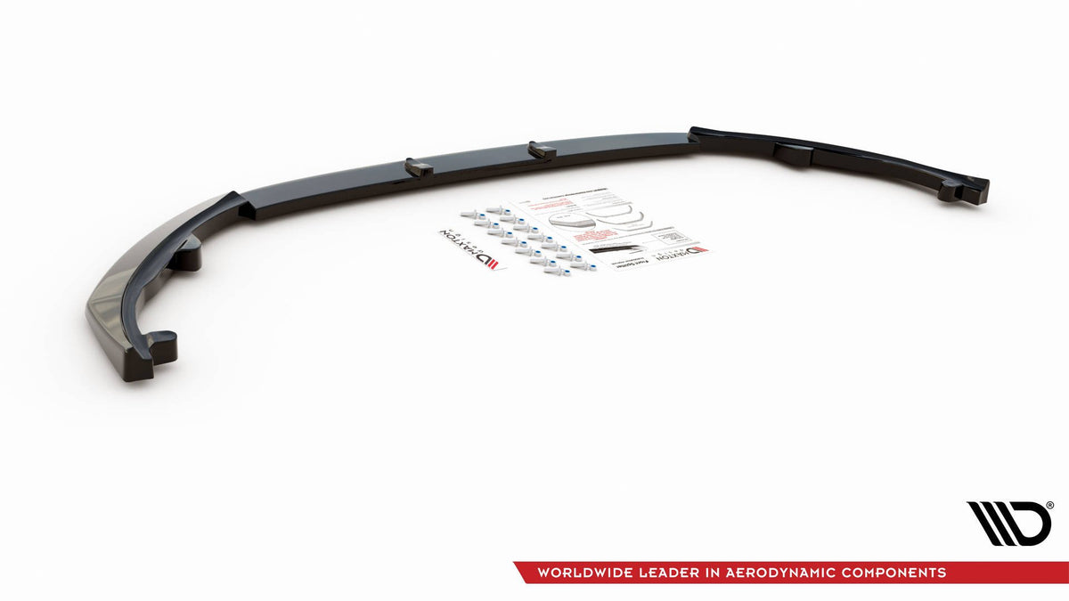 Street+ Spoilerlippe Front Ansatz V.2 passend für Peugeot 308 Mk2  schwarz Hochglanz – Ansicht 7
