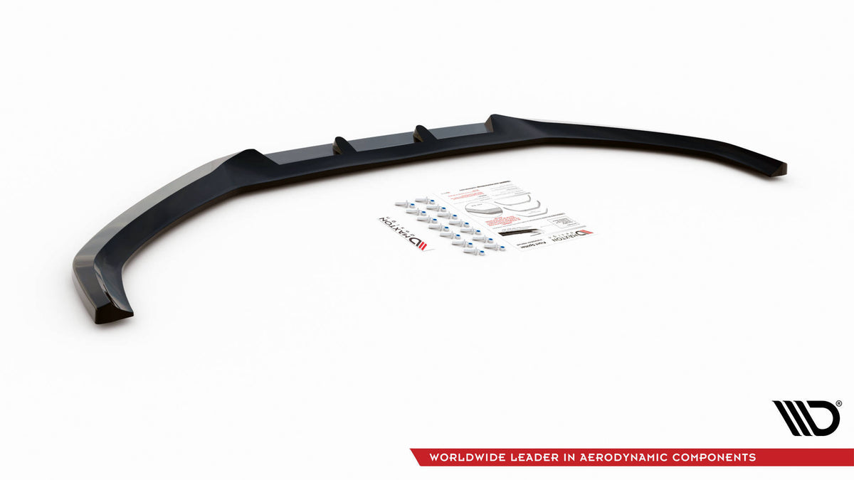 Street+ Spoilerlippe Front Ansatz V.1 passend für Audi A4 B9 schwarz Hochglanz – Ansicht 6