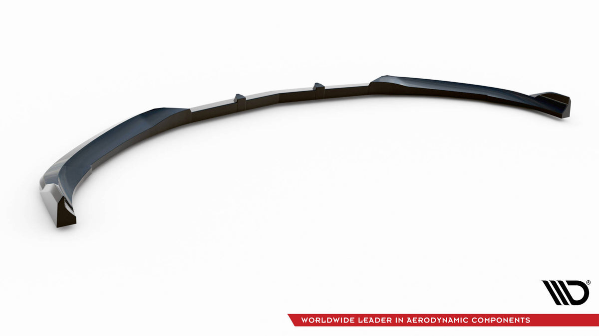 Street+ Spoilerlippe Front Ansatz V.2 passend für Mercedes-AMG C63 Limousine / Kombi W205 Facelift schwarz Hochglanz – Ansicht 6
