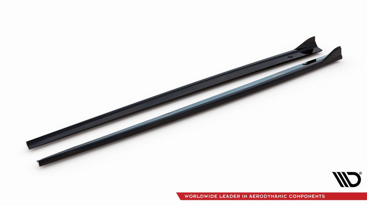 Street+ Seitenschweller Leisten passend für V.3 passend für Audi RS3 Limousine 8V Facelift schwarz Hochglanz – Ansicht 5