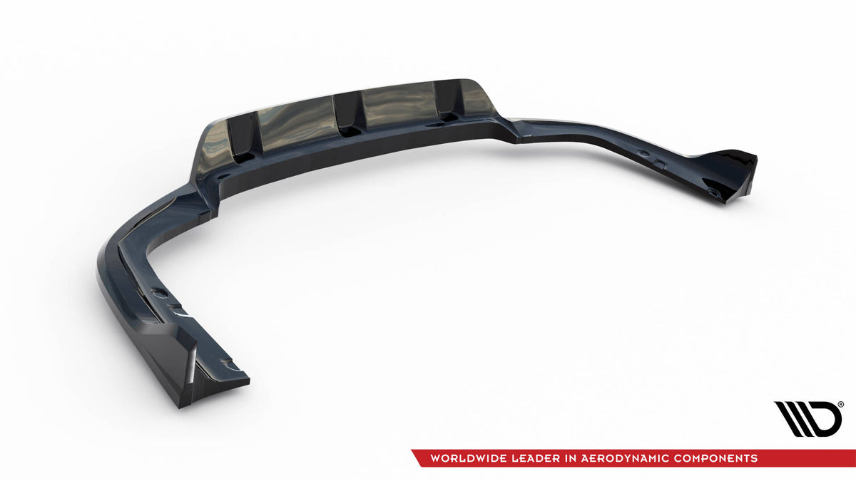 Street+ Mittlerer Diffusor RACE V.2 passend für BMW X6 M-Paket G06 Facelift schwarz Hochglanz – Ansicht 7