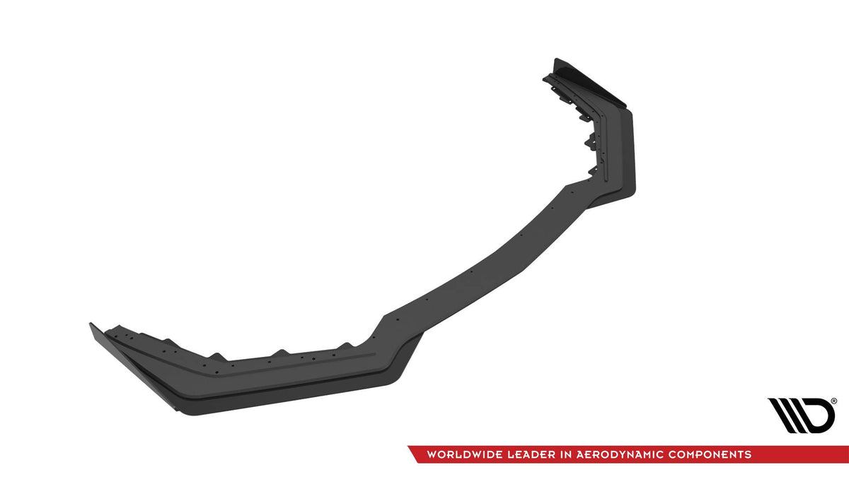 Street Pro Street+ Spoilerlippe Front Ansatz passend für V.1 passend für + Flaps Ford Mustang GT Mk6 Facelift schwarz Hochglanz – Ansicht 4
