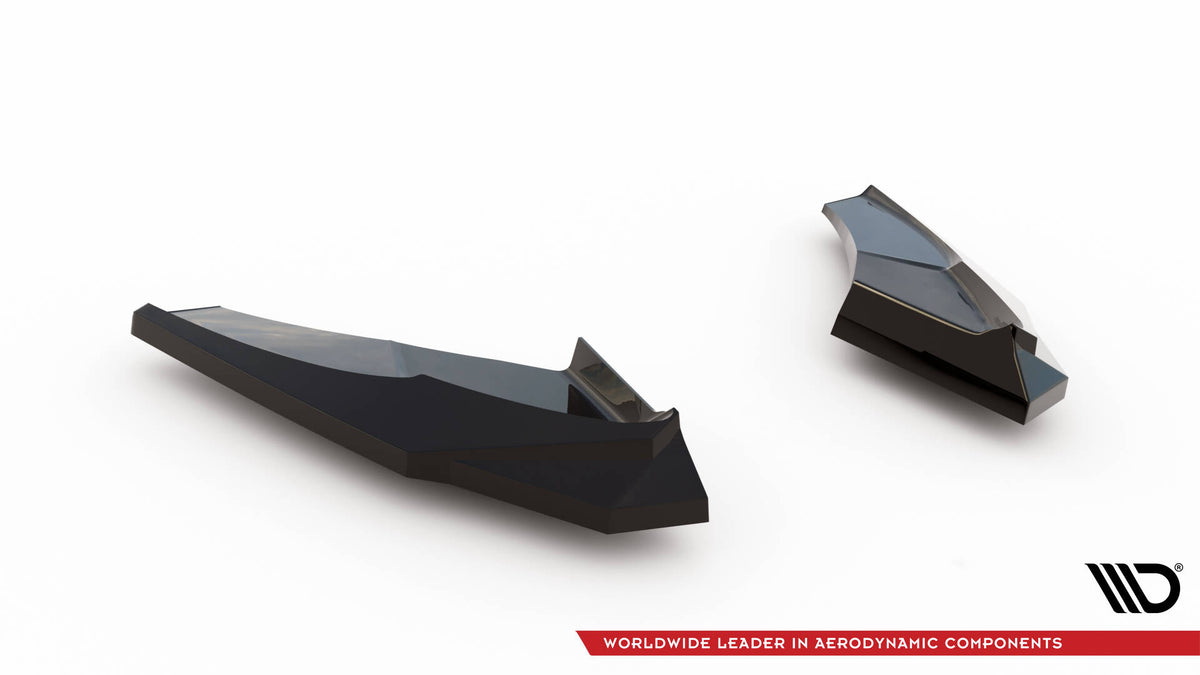 Heck Ansatz Flaps Diffusor V.1 passend für Audi S3 Sportback 8Y Facelift schwarz Hochglanz – Ansicht 5