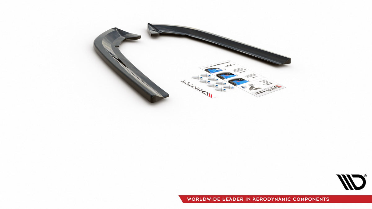 Heck Ansatz Flaps Diffusor passend für Ford Mondeo Vignale Mk5 Facelift schwarz Hochglanz – Ansicht 7