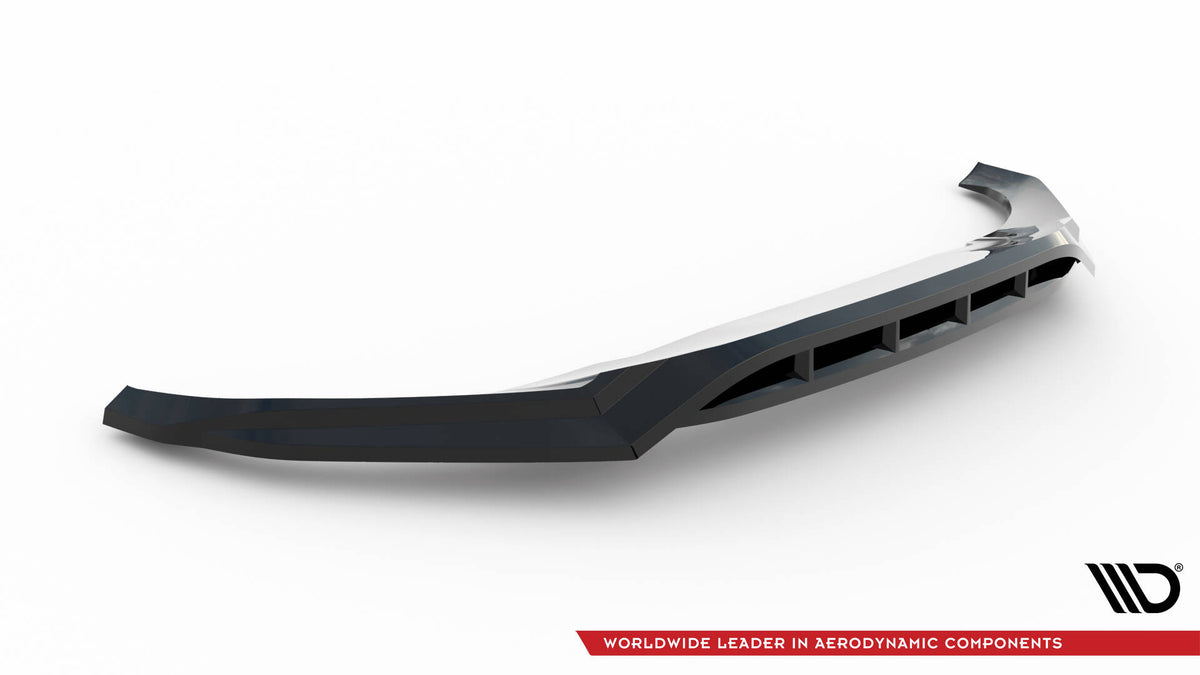Street+ Spoilerlippe Front Ansatz V.1 passend für BMW X6 M-Paket G06 Facelift schwarz Hochglanz – Ansicht 5
