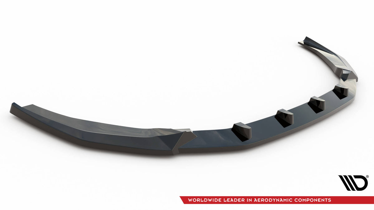 Street+ Spoilerlippe Front Ansatz V.2 passend für Audi RS4 B9 Facelift schwarz Hochglanz – Ansicht 5
