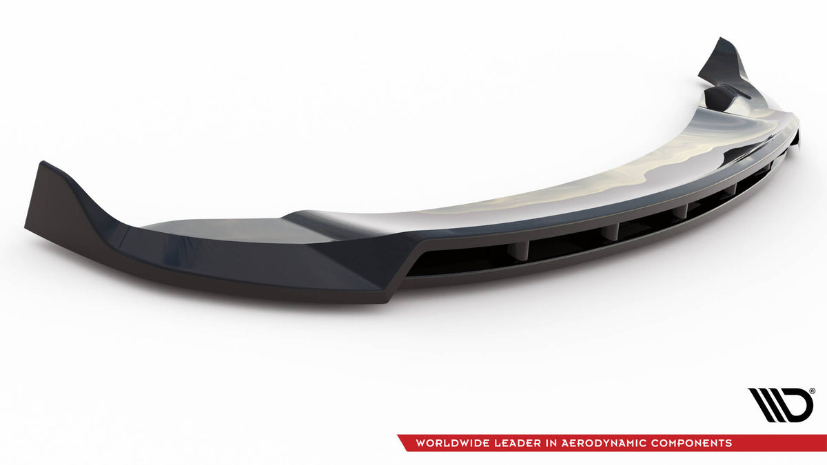 Street+ Spoilerlippe Front Ansatz V.2 passend für Tesla Model Y schwarz Hochglanz – Ansicht 4