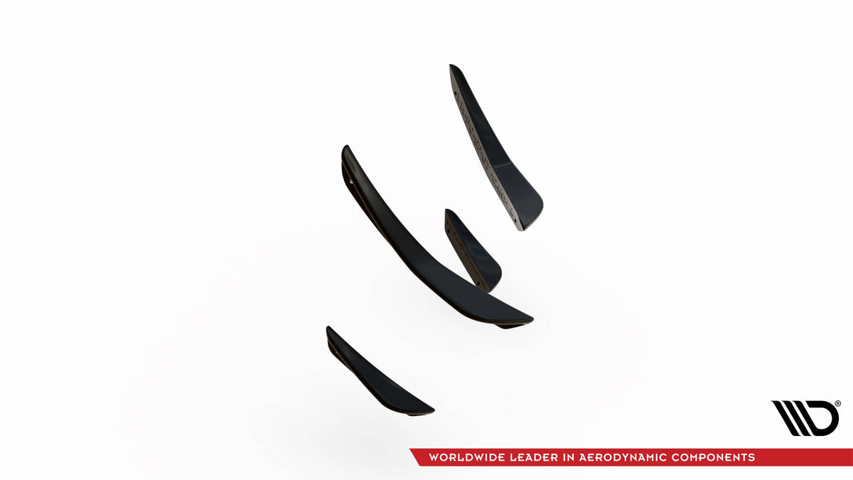 Stoßstangen Flaps Wings vorne Canards passend für VW Polo GTI Mk6 Facelift – Ansicht 6