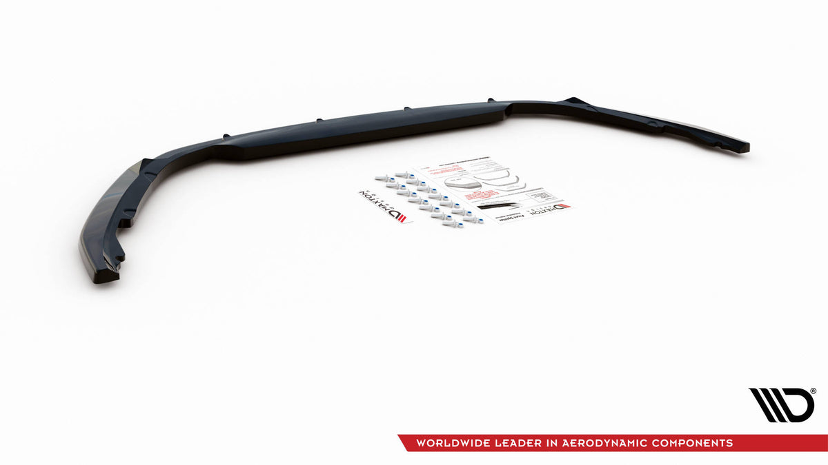 Street+ Spoilerlippe Front Ansatz V.2 passend für Renault Clio Mk5 schwarz Hochglanz – Ansicht 6