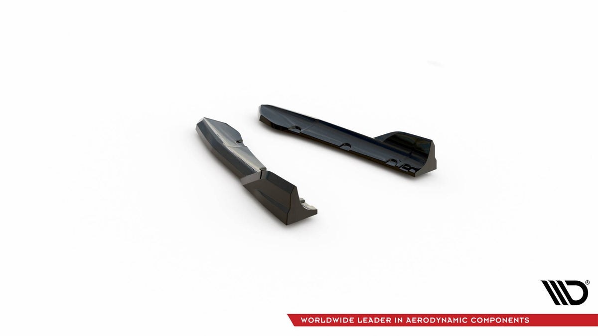 Heck Ansatz Flaps Diffusor passend für BMW X3 M-Paket G01 Facelift schwarz Hochglanz – Ansicht 6